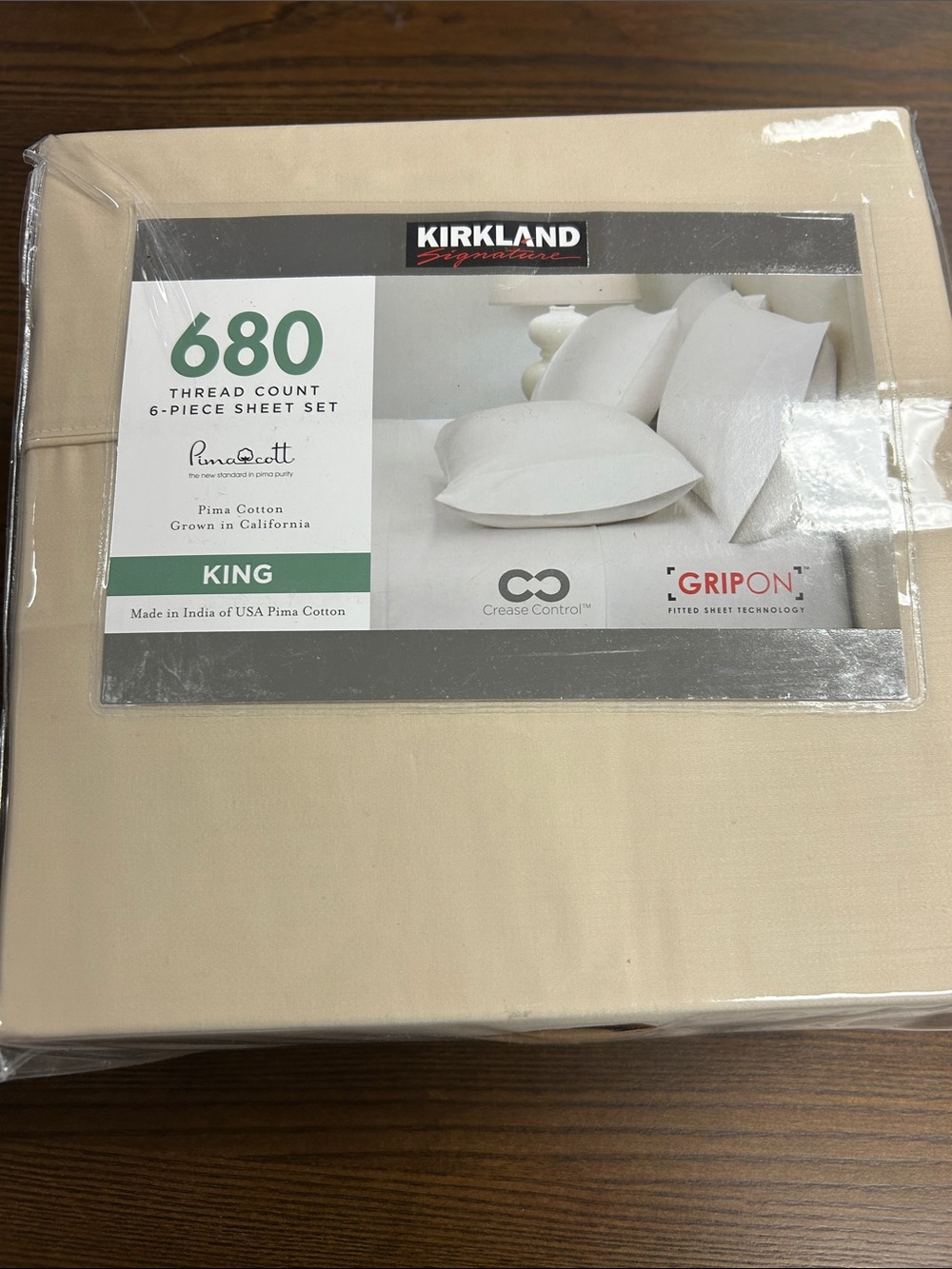 Kirkland Signature 680-Thread Count King Sheet Set - Cream
